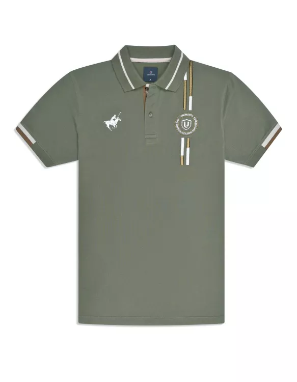 Olive Plain Pique Polo Shirt