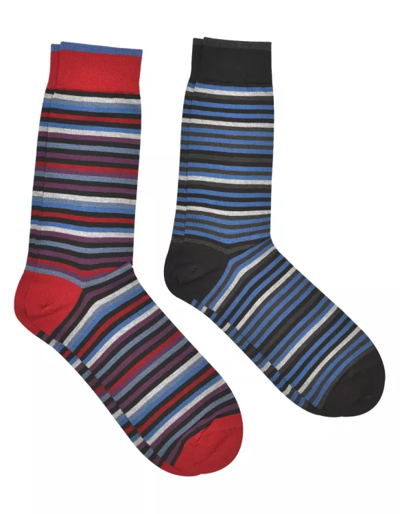 Pack Of 2-Multi Stripe Socks