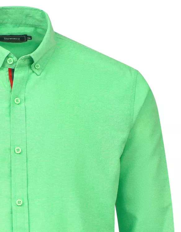 Green Plain Smart Fit Casual Shirt