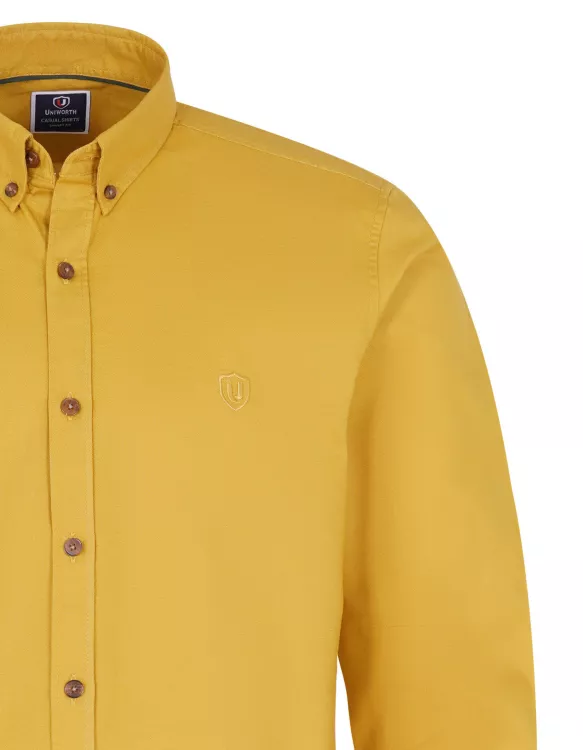 Mustard Plain Smart Fit Casual Shirt
