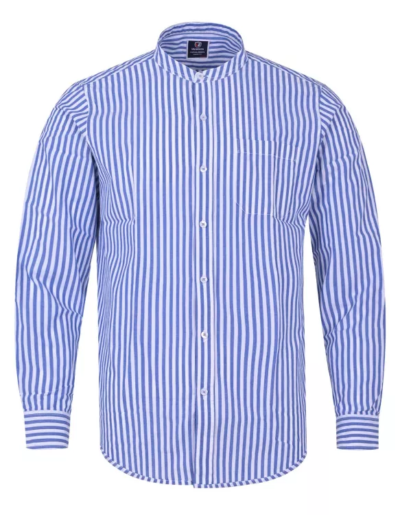 Sky/White Stripe Regular Fit Casual Shirt