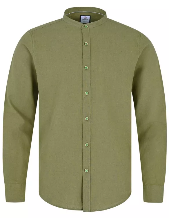 Olive Plain Smart Fit Casual Shirt