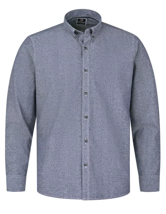 Blue Plain Regular Fit Casual Shirt