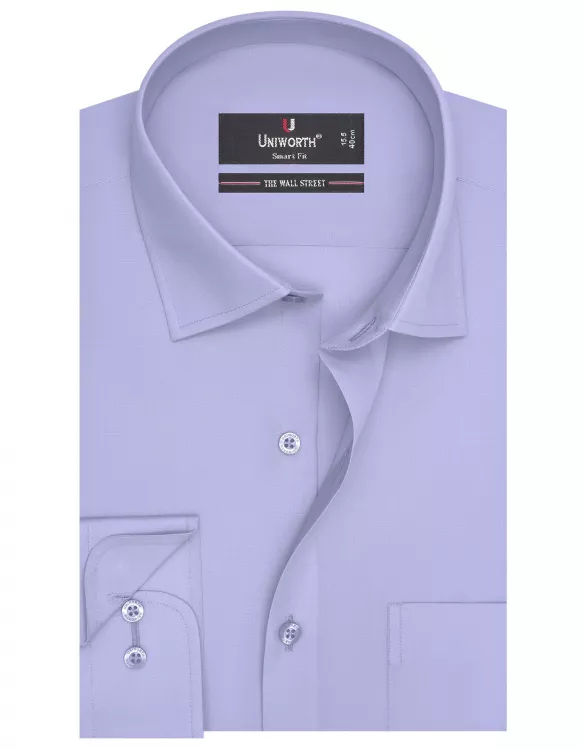 Plain Grey Tailored Smart Fit Shirt