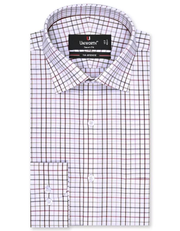 Brown Check Tailored Smart Fit Shirt