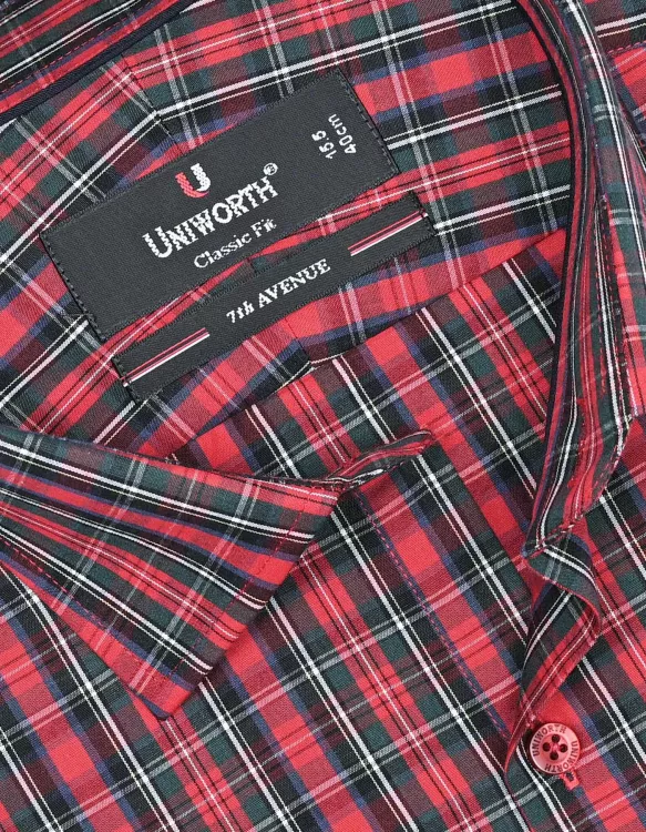 Red Check Classic Fit Shirt