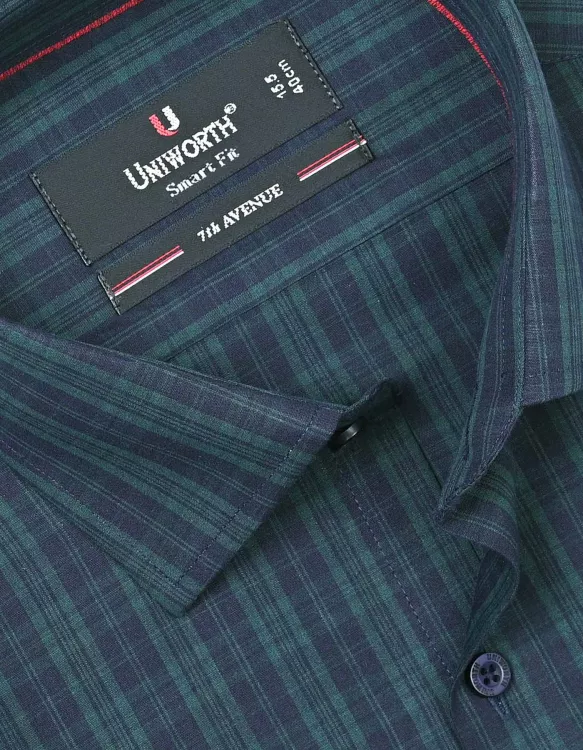 Navy Check Tailored Smart Fit Shirt