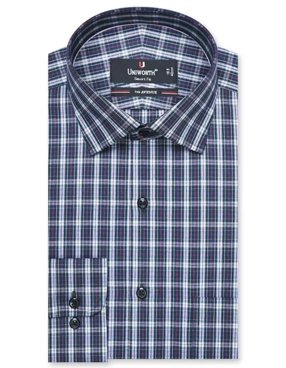 Green Check Tailored Smart Fit Shirt
