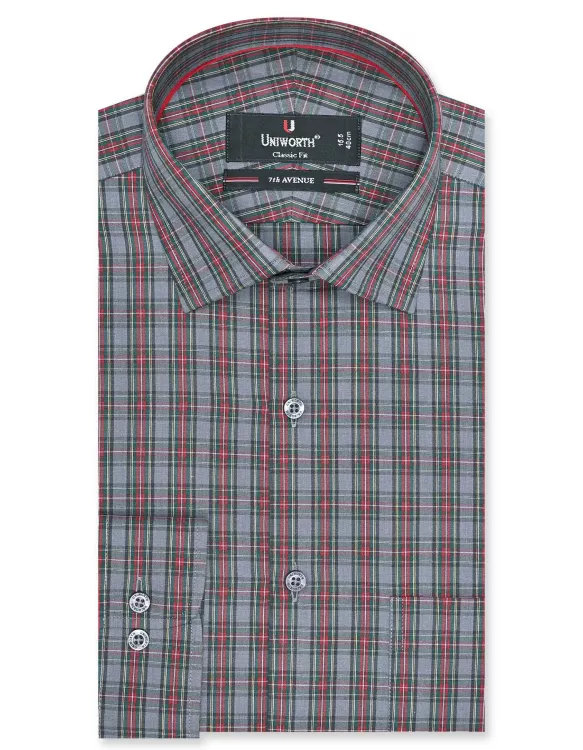 Grey Check Classic Fit Shirt
