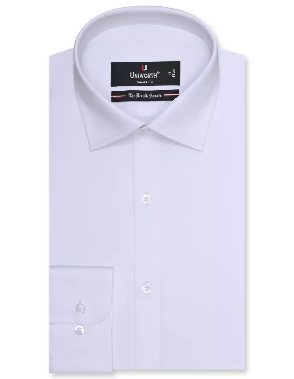 White Plain Tailored Smart Fit Shirt
