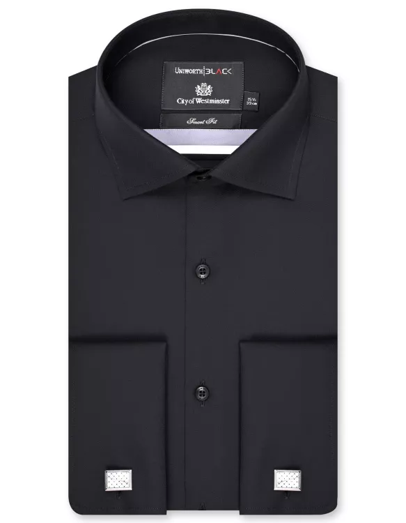 Black Plain Tailored Smart Fit Shirt