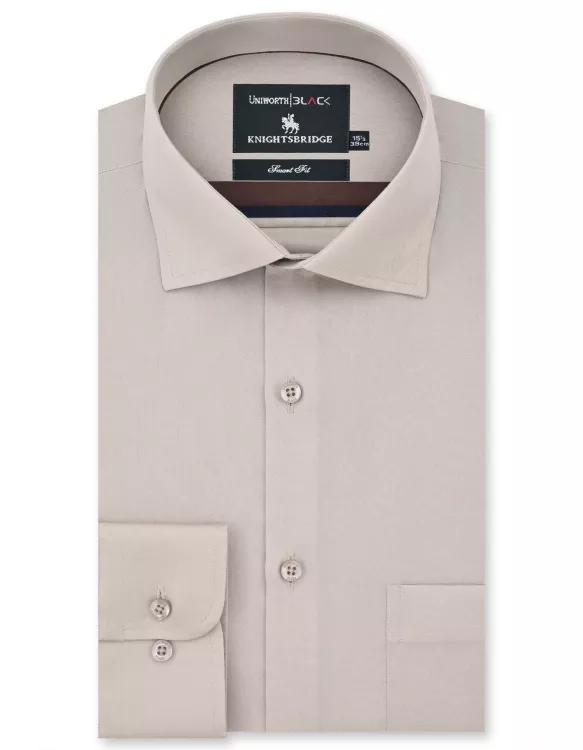 Fawn Plain Tailored Smart Fit Shirt
