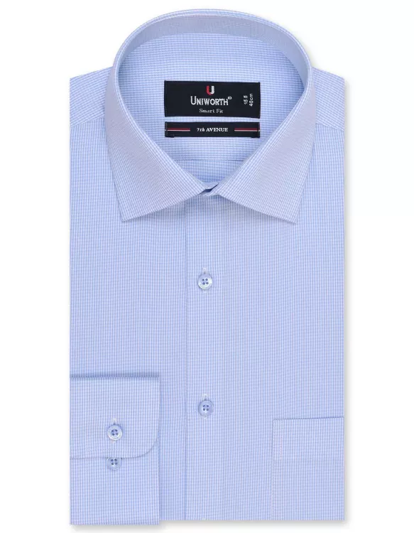 Sky Check Tailored Smart Fit Shirt