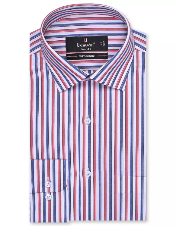 Red Stripe Tailored Smart Fit Shirt