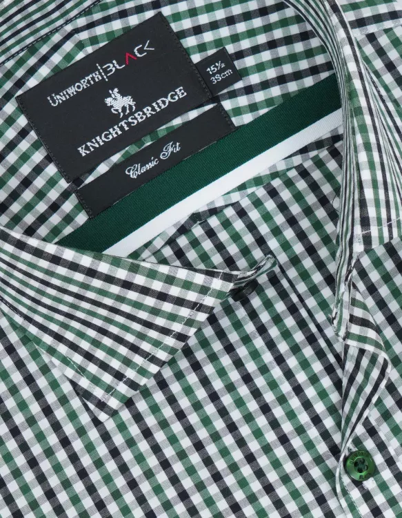 Check White/Green Classic Fit Shirt