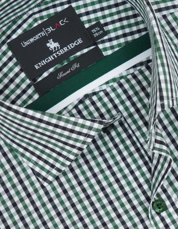 Check White/Green Tailored Smart Fit Shirt
