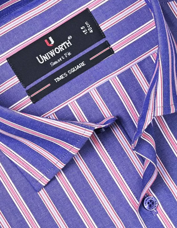 Purple Stripe Tailored Smart Fit Shirt