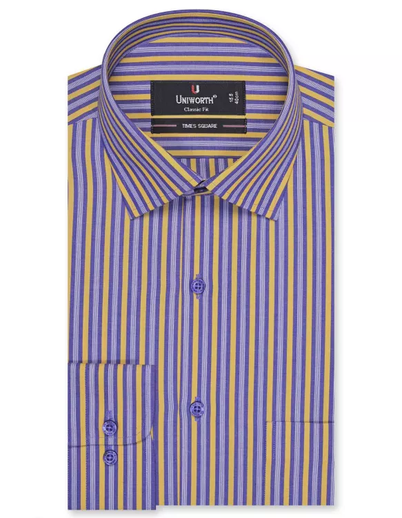Yellow Stripe Classic Fit Shirt