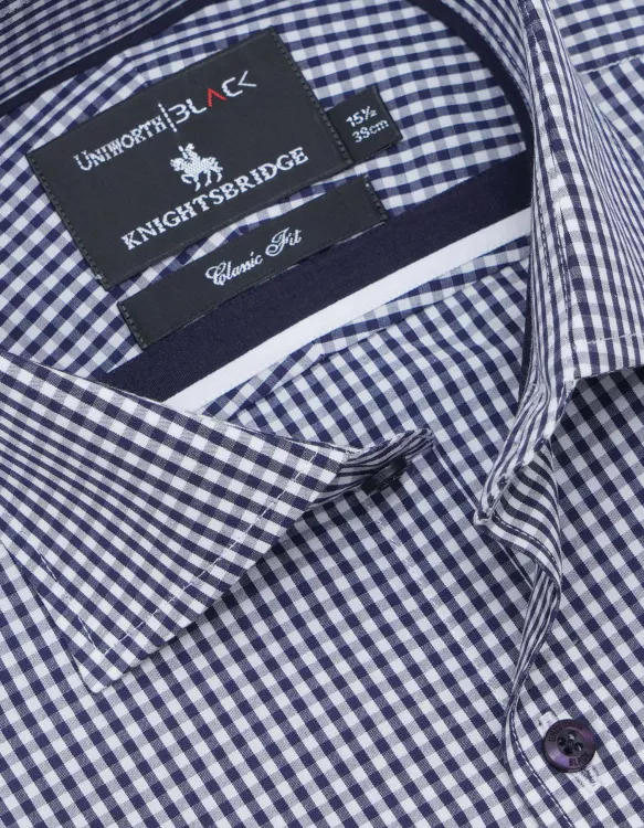 Check White/Navy Classic Fit Shirt