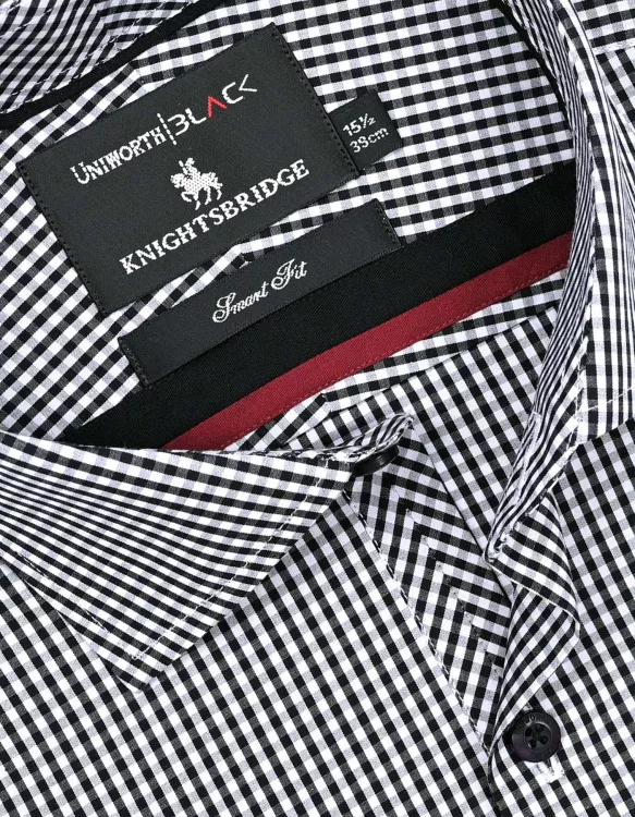 White/Black Check Tailored Smart Fit Shirt