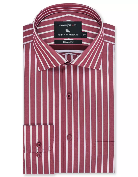 Red Stripe Classic Fit Shirt