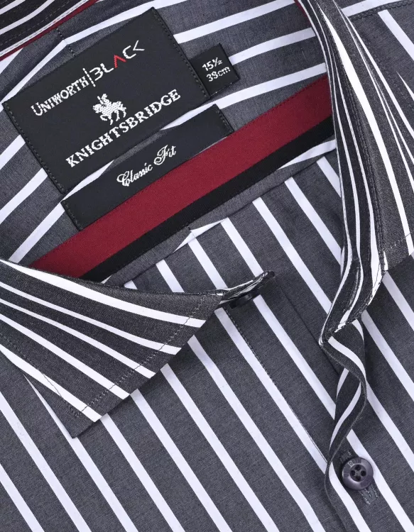 Charcoal Stripe Classic Fit Shirt