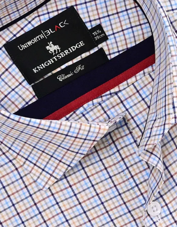 Navy/Red Check Classic Fit Shirt