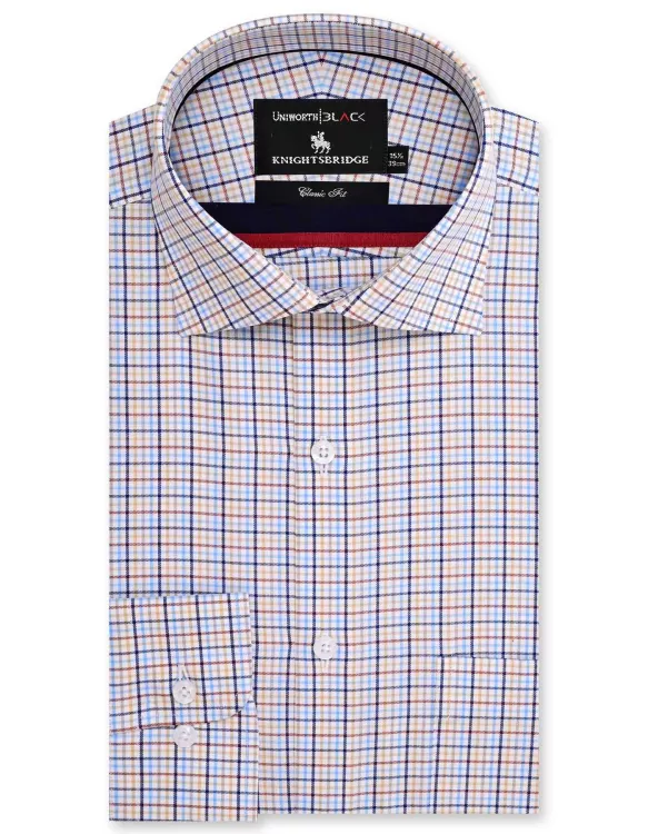 Navy/Red Check Classic Fit Shirt
