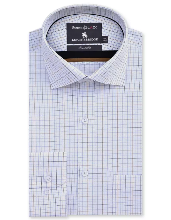 Blue Check Tailored Smart Fit Shirt