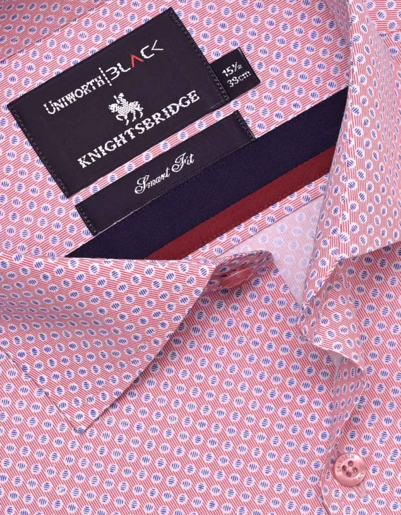 Printed Pink/Sky Tailored Smart Fit Shirt