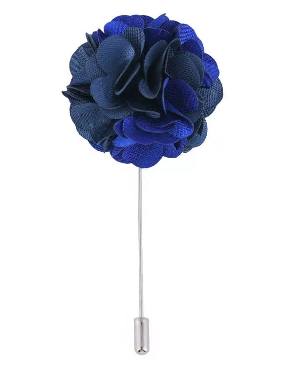 Blue Floral Stick Coat Lapel Pin