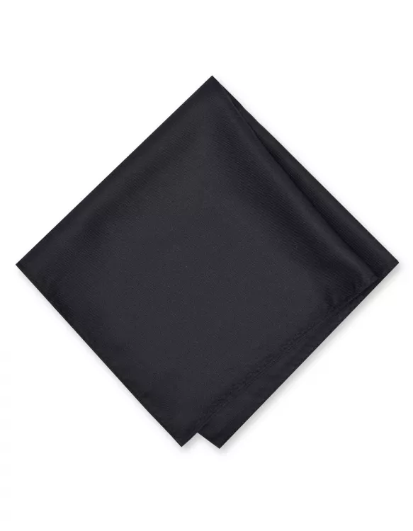 100%Polyester Black Pocket Square