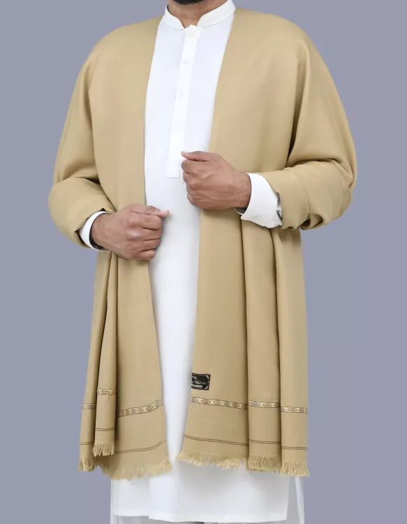 D Skin Plain 100% Acrylic Men Shawl