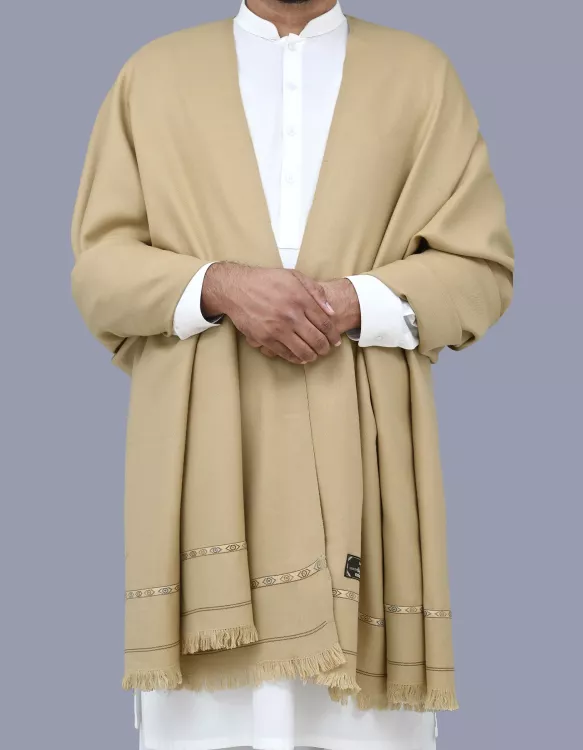 D Skin Plain 100% Acrylic Men Shawl
