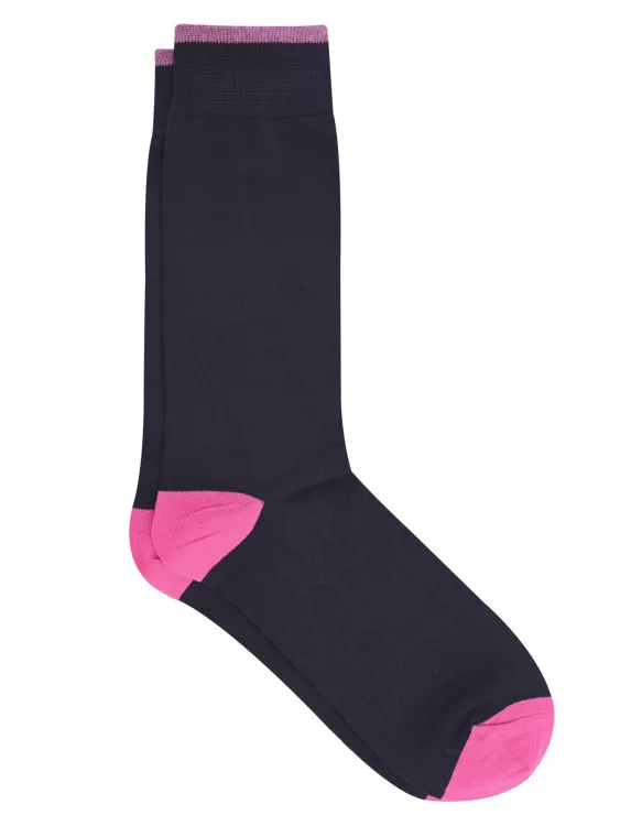 Black/Pink Plain Sock