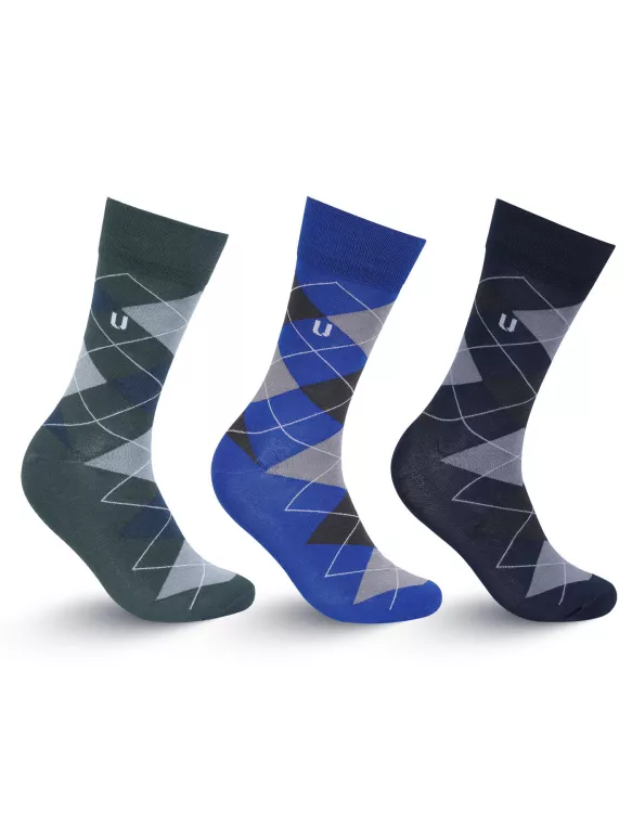 Pack Of 3-Multi Argyle Walkees Socks