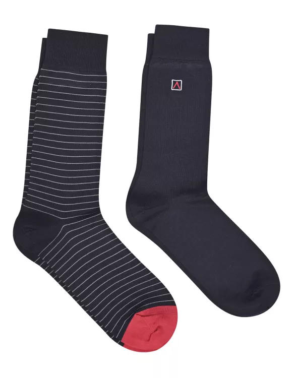 Pack Of 2-Multi Plain Socks