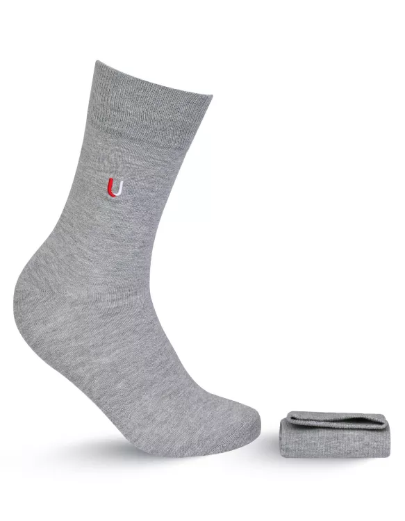 Grey Plain Walkees Socks