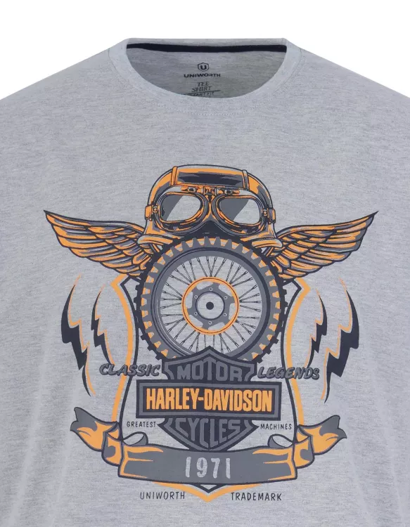 Harley-Davidson Heather Grey Crew Neck T-Shirt