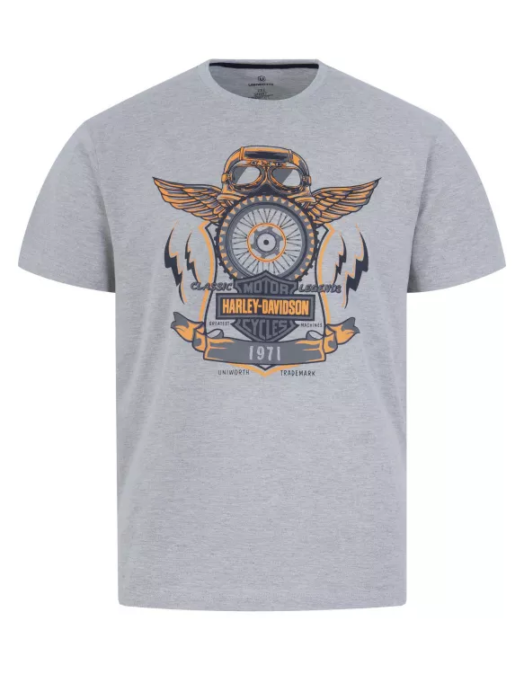 Harley-Davidson Heather Grey Crew Neck T-Shirt