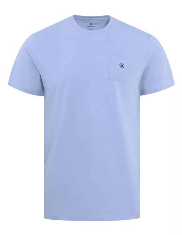 Blue Plain Crew Neck T-Shirt