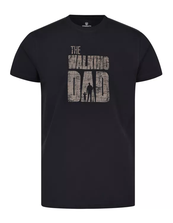 The Walking Dad Black Crew Neck T-Shirt