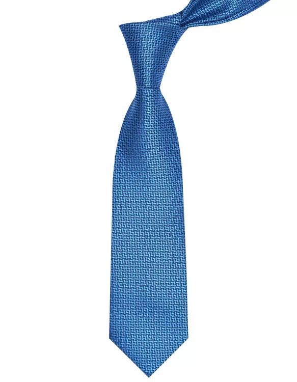 Black/Blue Geometric Tie