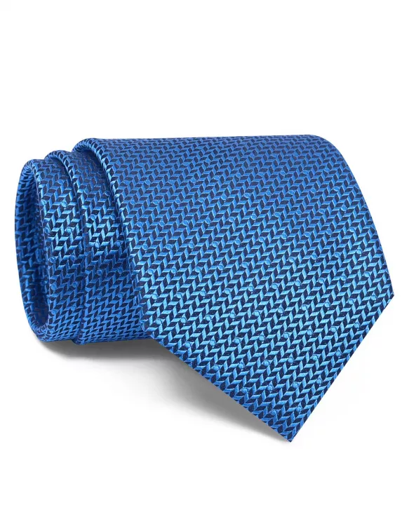 Black/Blue Geometric Tie