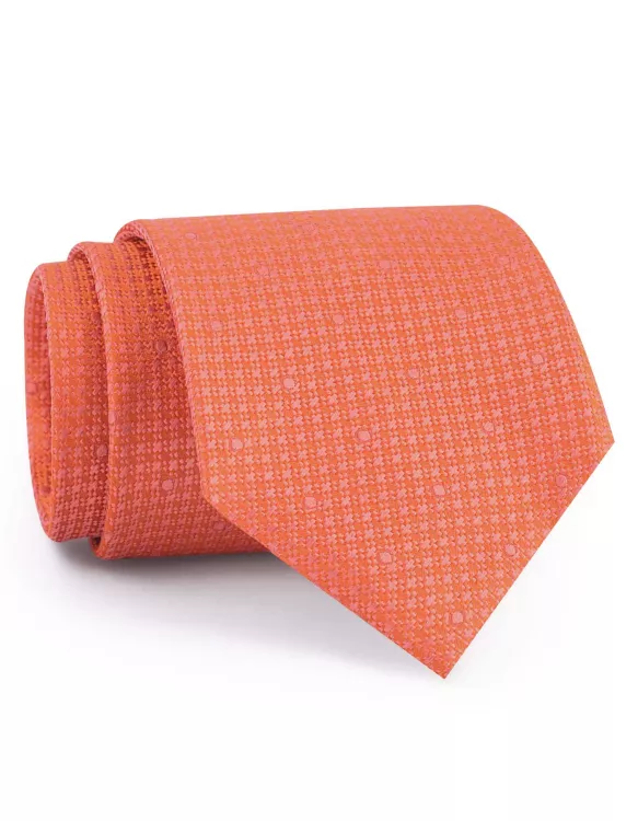 Orange Plain Tie