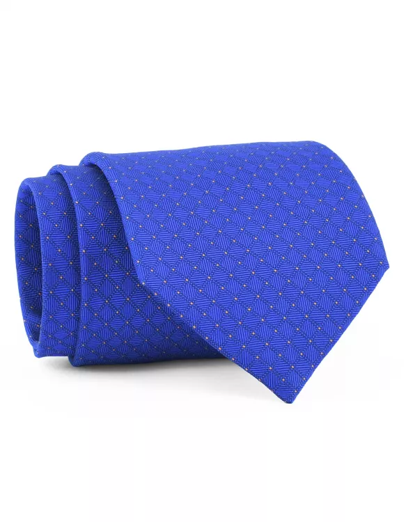 Royal Blue Geometric Tie