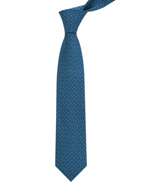 Navy/Green Paisley Tie