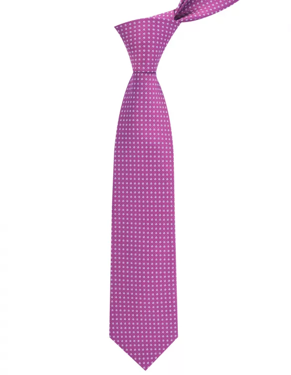 Purple/Silver Geometric Tie
