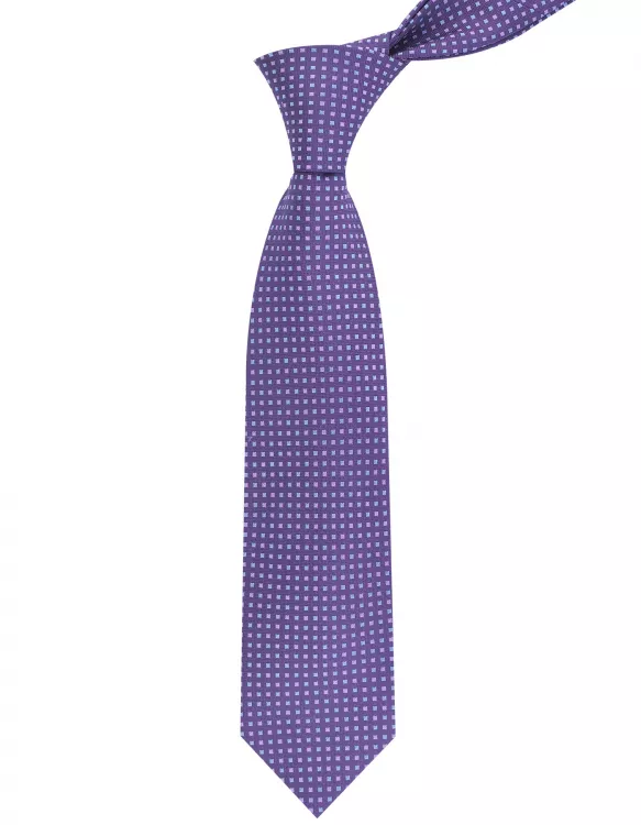 Purple Geometric Tie