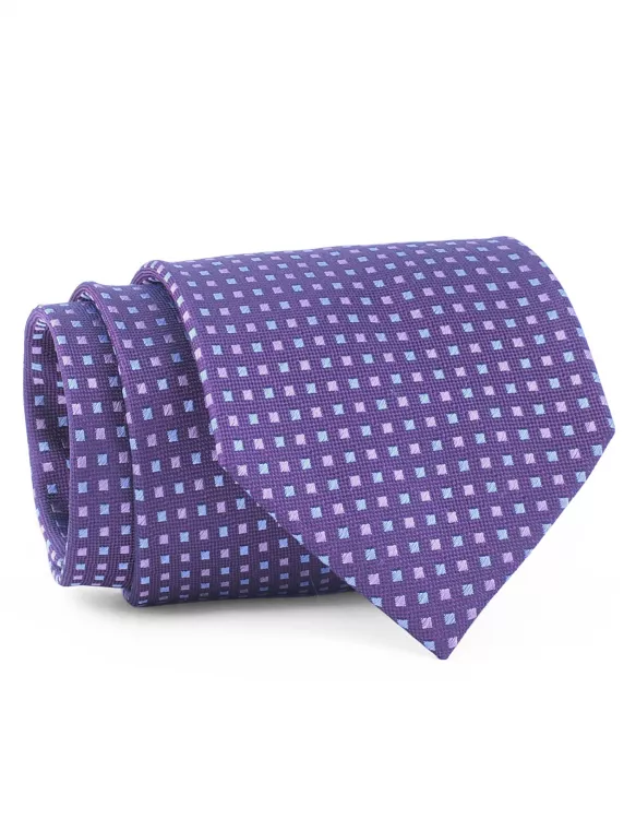 Purple Geometric Tie
